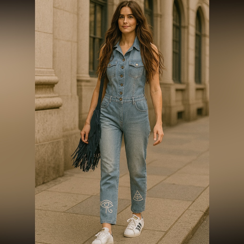 Pheroh - Overalls - With Embroidered Egyptian Theme